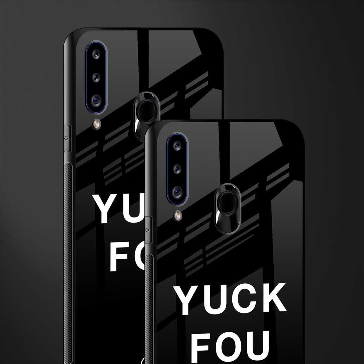 yuck fou glass case for samsung galaxy a20s image-2