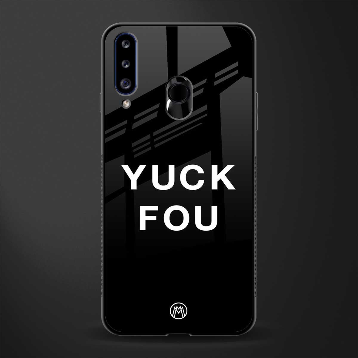 yuck fou glass case for samsung galaxy a20s image