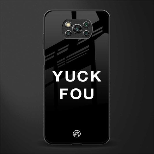 yuck fou glass case for poco x3 image