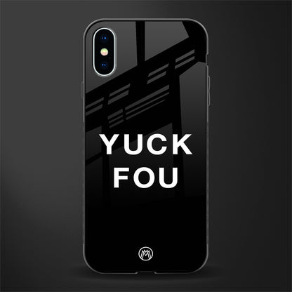 yuck fou glass case for iphone xs image