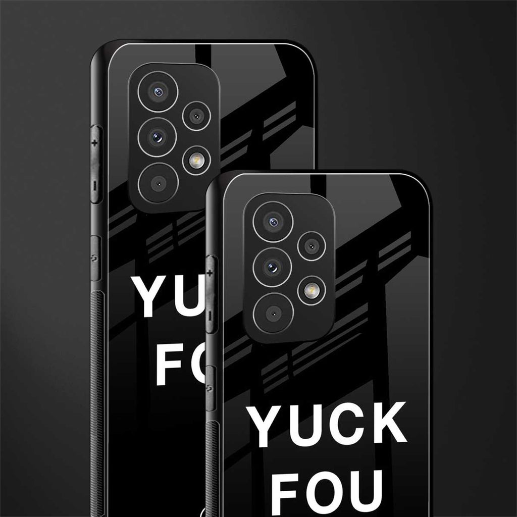 yuck fou back phone cover | glass case for samsung galaxy a73 5g