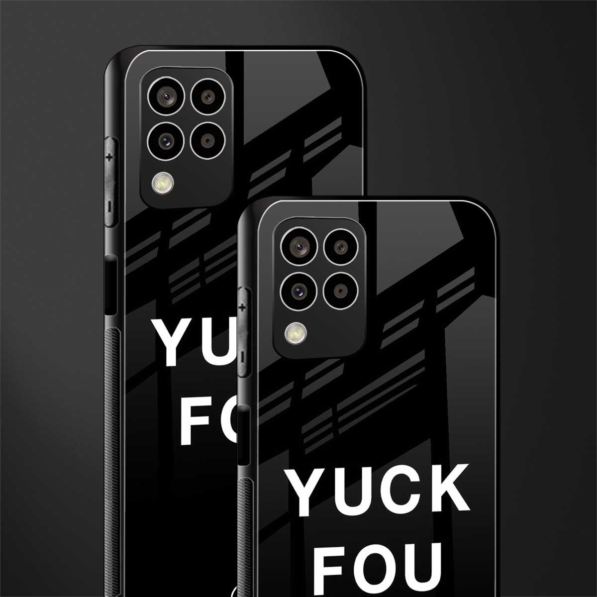 yuck fou back phone cover | glass case for samsung galaxy m33 5g