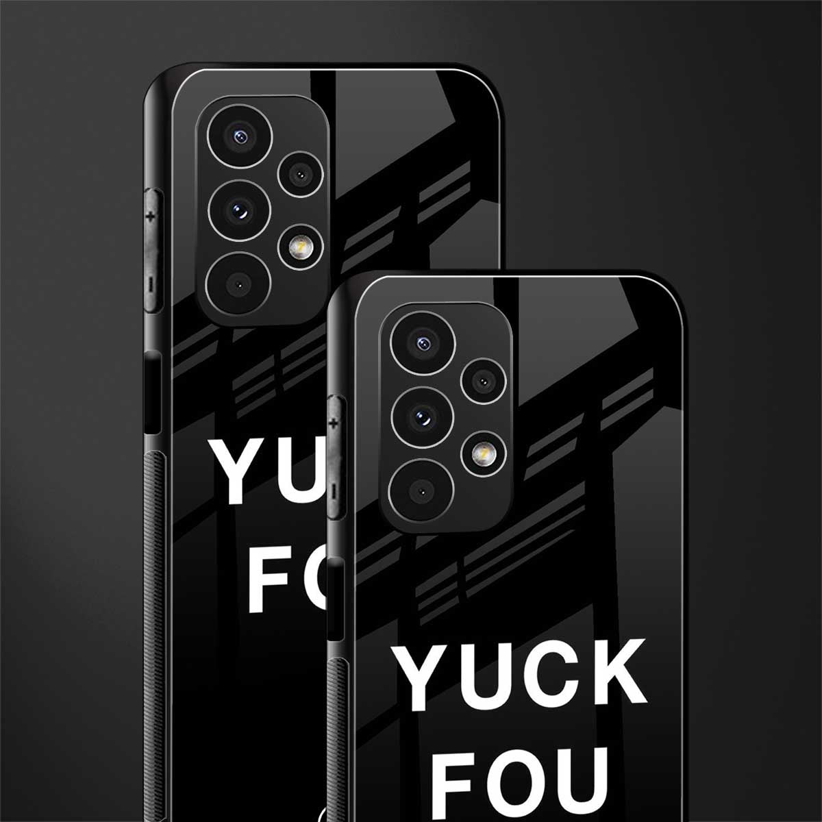 yuck fou back phone cover | glass case for samsung galaxy a13 4g