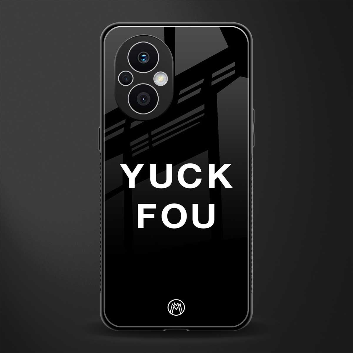 yuck fou back phone cover | glass case for oppo f21 pro 5g