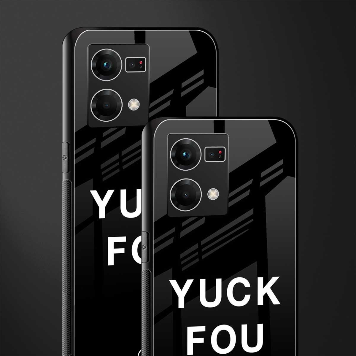 yuck fou back phone cover | glass case for oppo f21 pro 4g