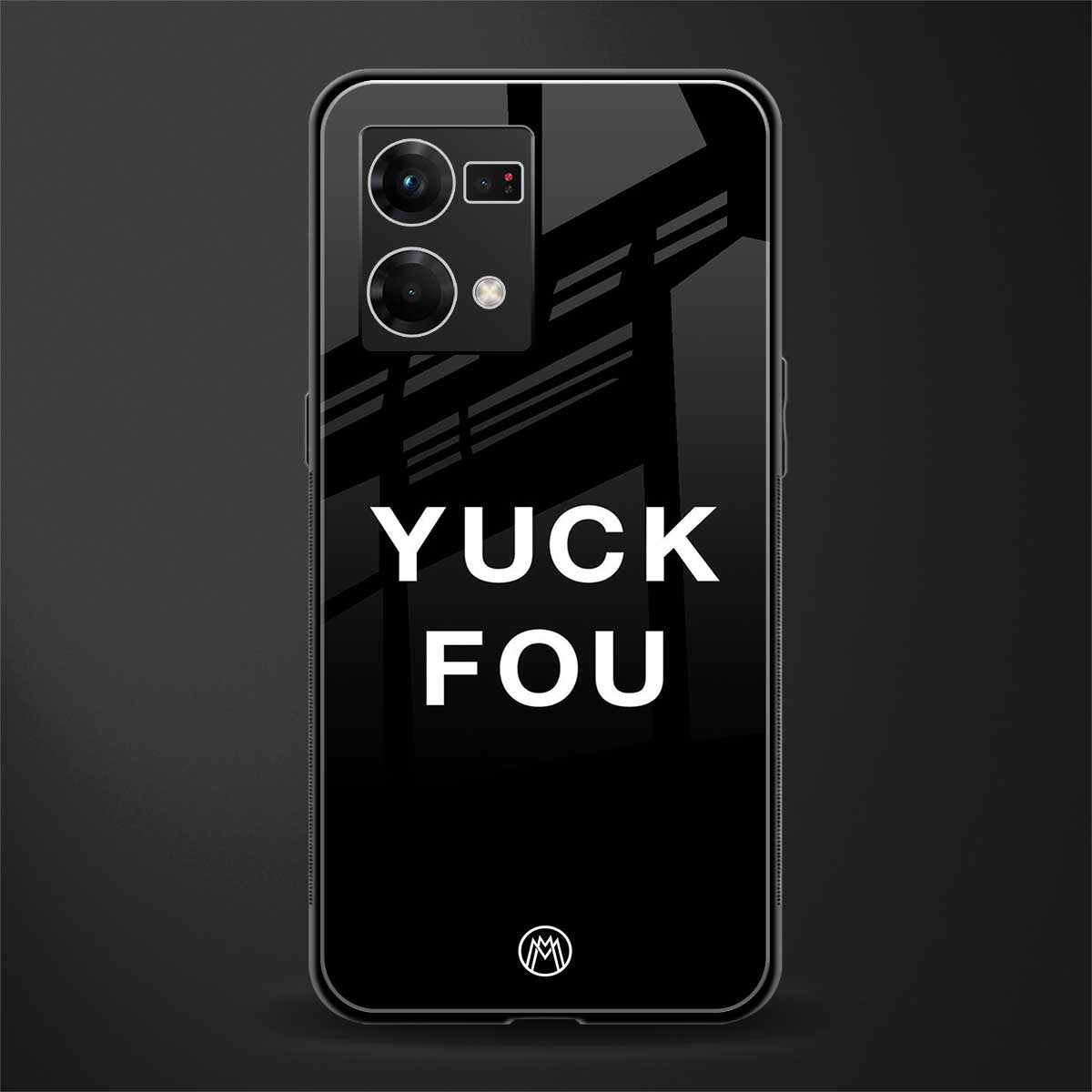 yuck fou back phone cover | glass case for oppo f21 pro 4g