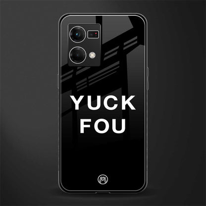 yuck fou back phone cover | glass case for oppo f21 pro 4g