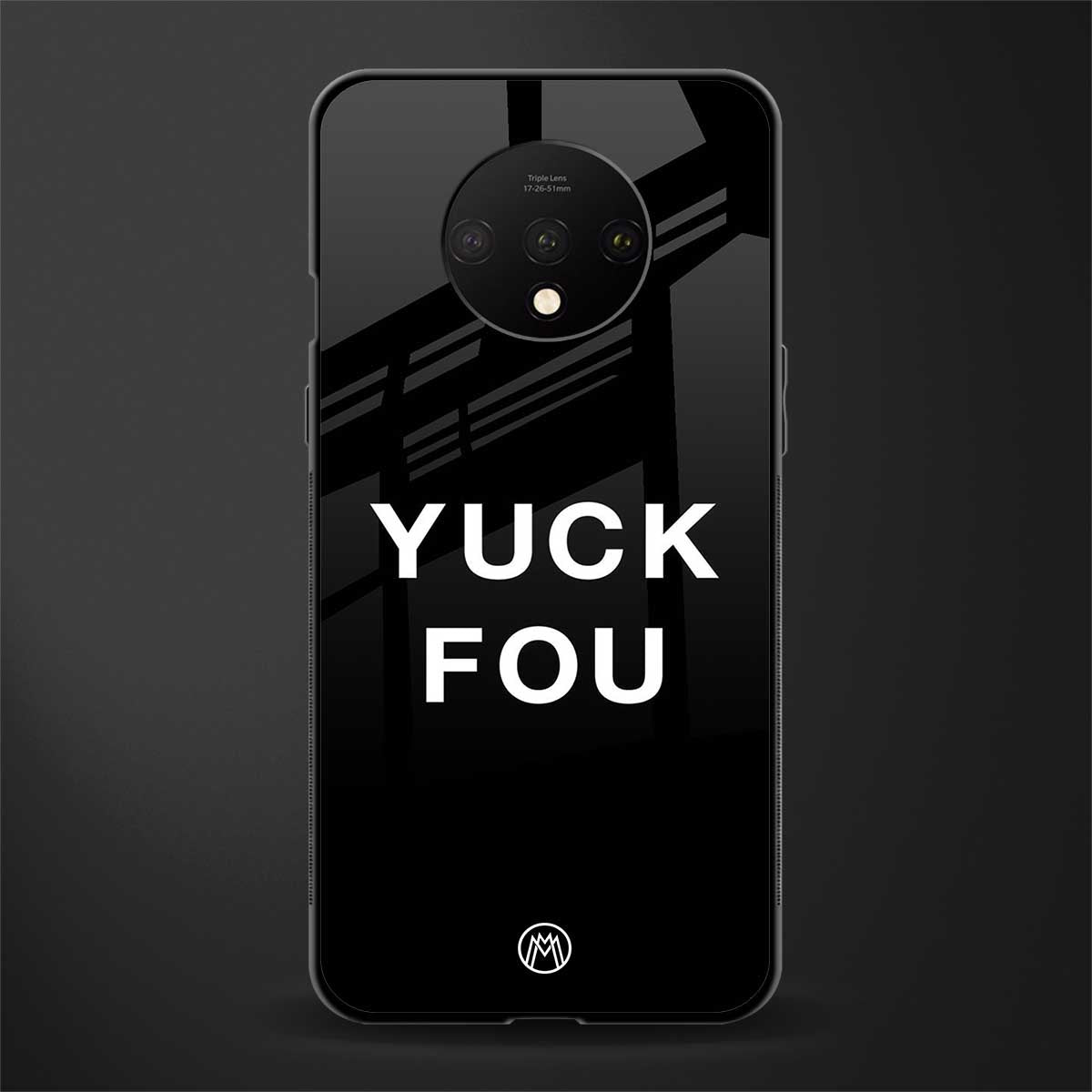 yuck fou glass case for oneplus 7t image
