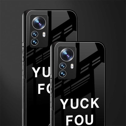 yuck fou back phone cover | glass case for xiaomi 12 pro