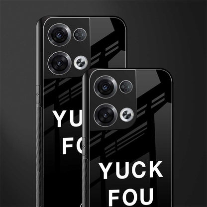 yuck fou back phone cover | glass case for oppo reno 8