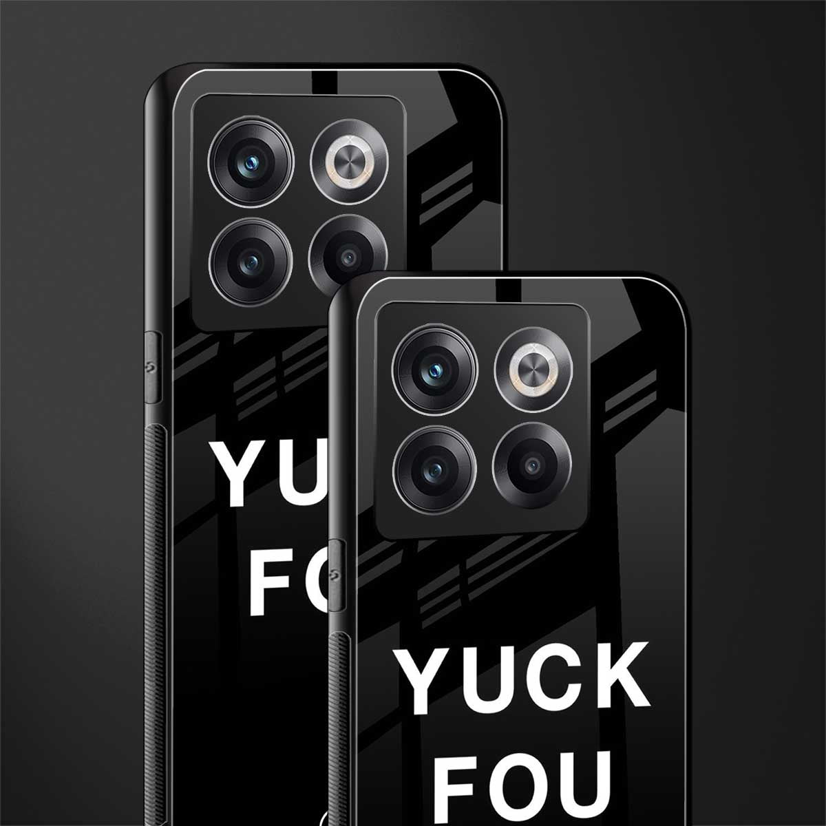 yuck fou back phone cover | glass case for oneplus 10t