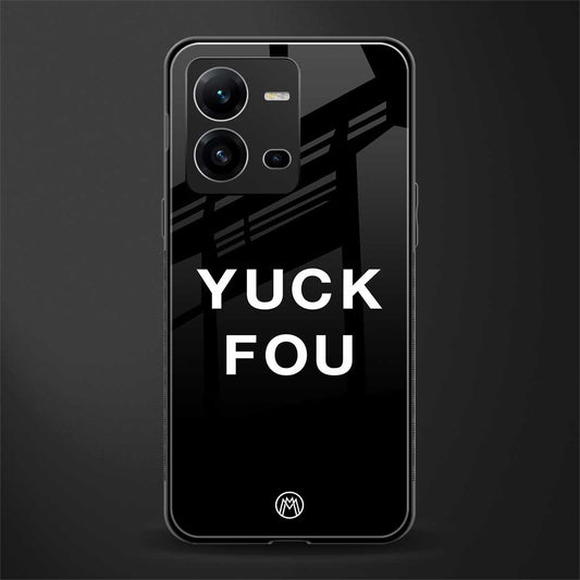 yuck fou back phone cover | glass case for vivo v25-5g