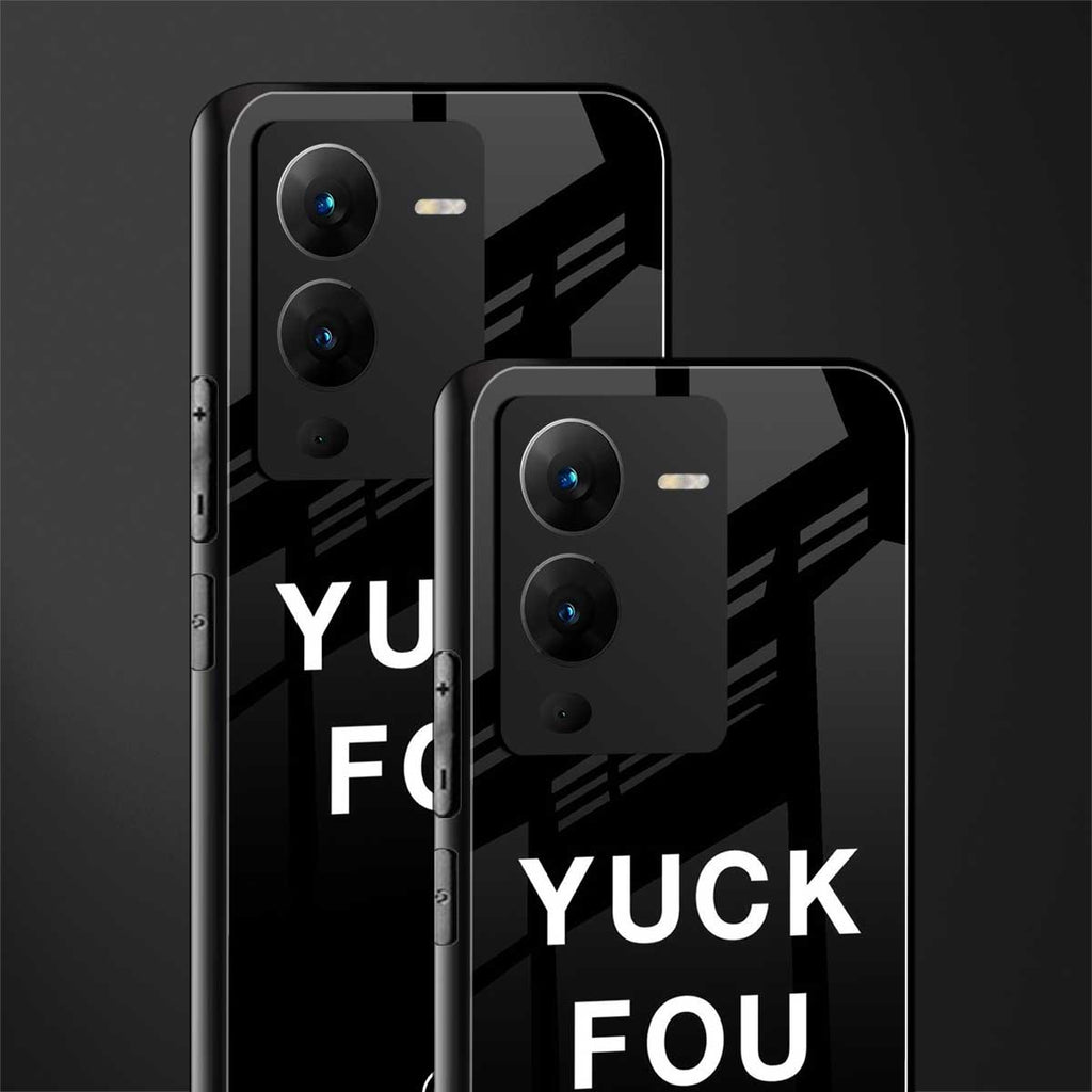 yuck fou back phone cover | glass case for vivo v25 pro 5g
