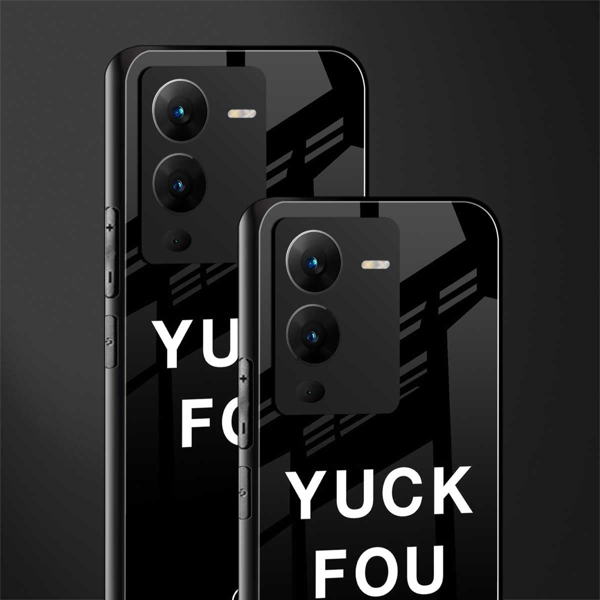 yuck fou back phone cover | glass case for vivo v25 pro 5g