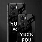 yuck fou back phone cover | glass case for vivo y16