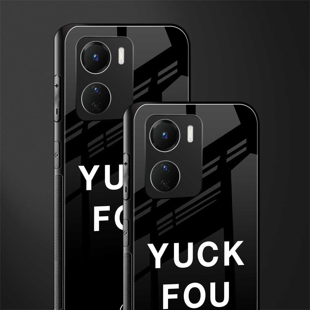 yuck fou back phone cover | glass case for vivo y16