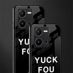 yuck fou back phone cover | glass case for vivo y35 4g