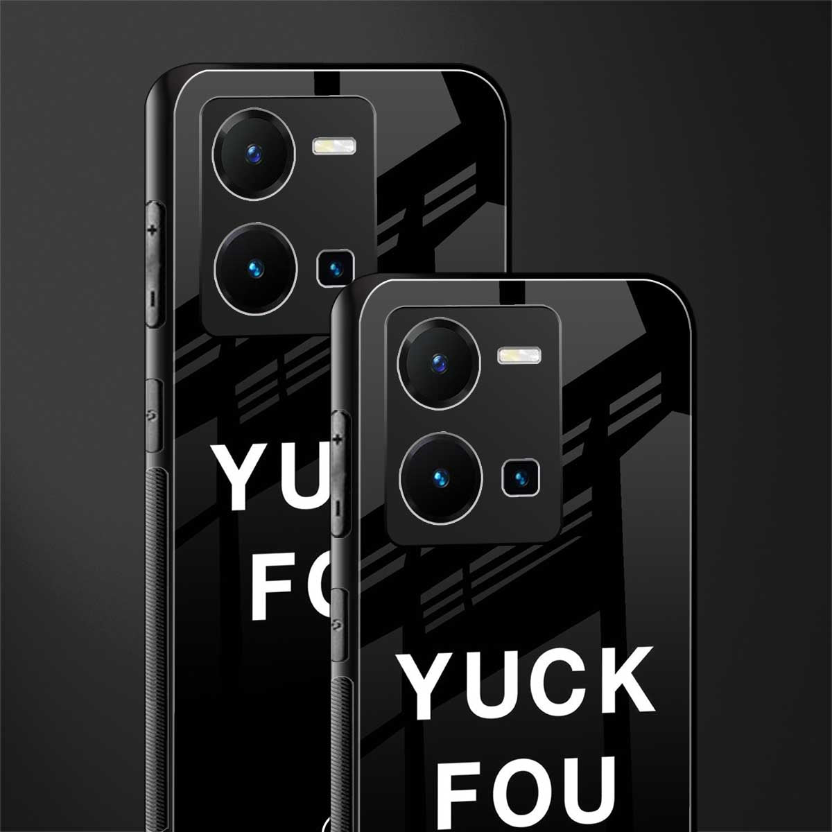 yuck fou back phone cover | glass case for vivo y35 4g