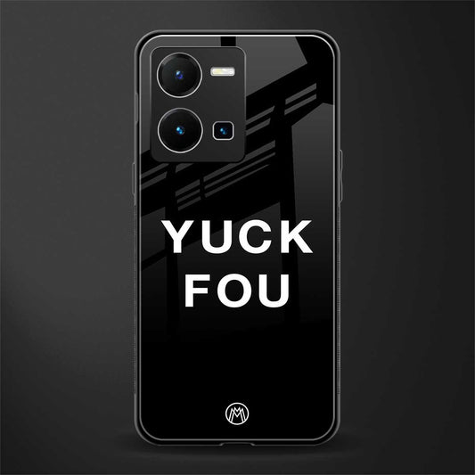 yuck fou back phone cover | glass case for vivo y35 4g
