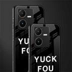 yuck fou back phone cover | glass case for vivo y22