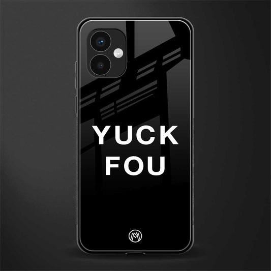 yuck fou back phone cover | glass case for samsung galaxy a04