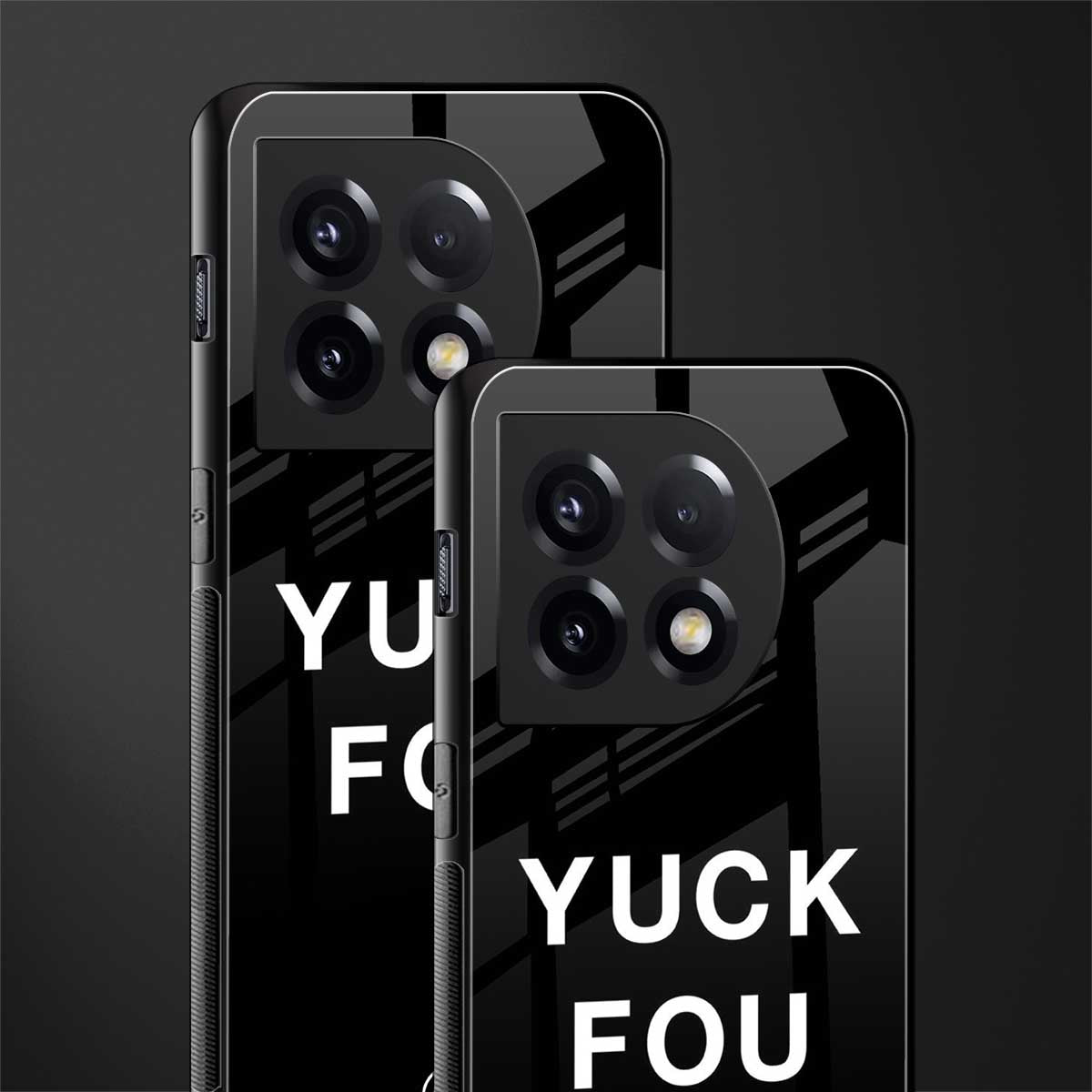 yuck fou back phone cover | glass case for oneplus 11
