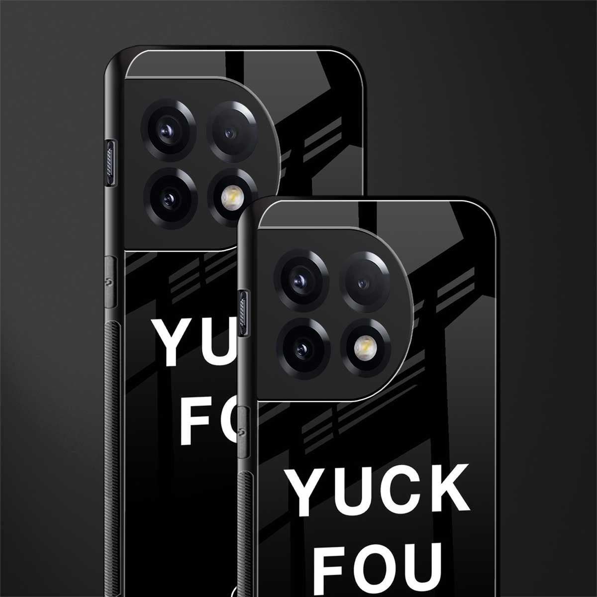 yuck fou back phone cover | glass case for oneplus 11r