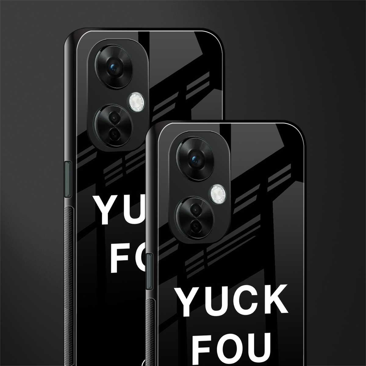 yuck fou back phone cover | glass case for oneplus nord ce 3 lite