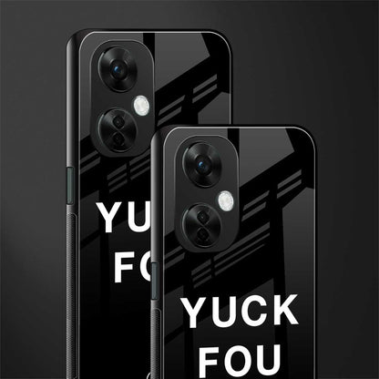 yuck fou back phone cover | glass case for oneplus nord ce 3 lite