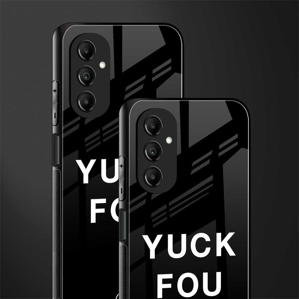yuck fou back phone cover | glass case for samsung galaxy a14 5g