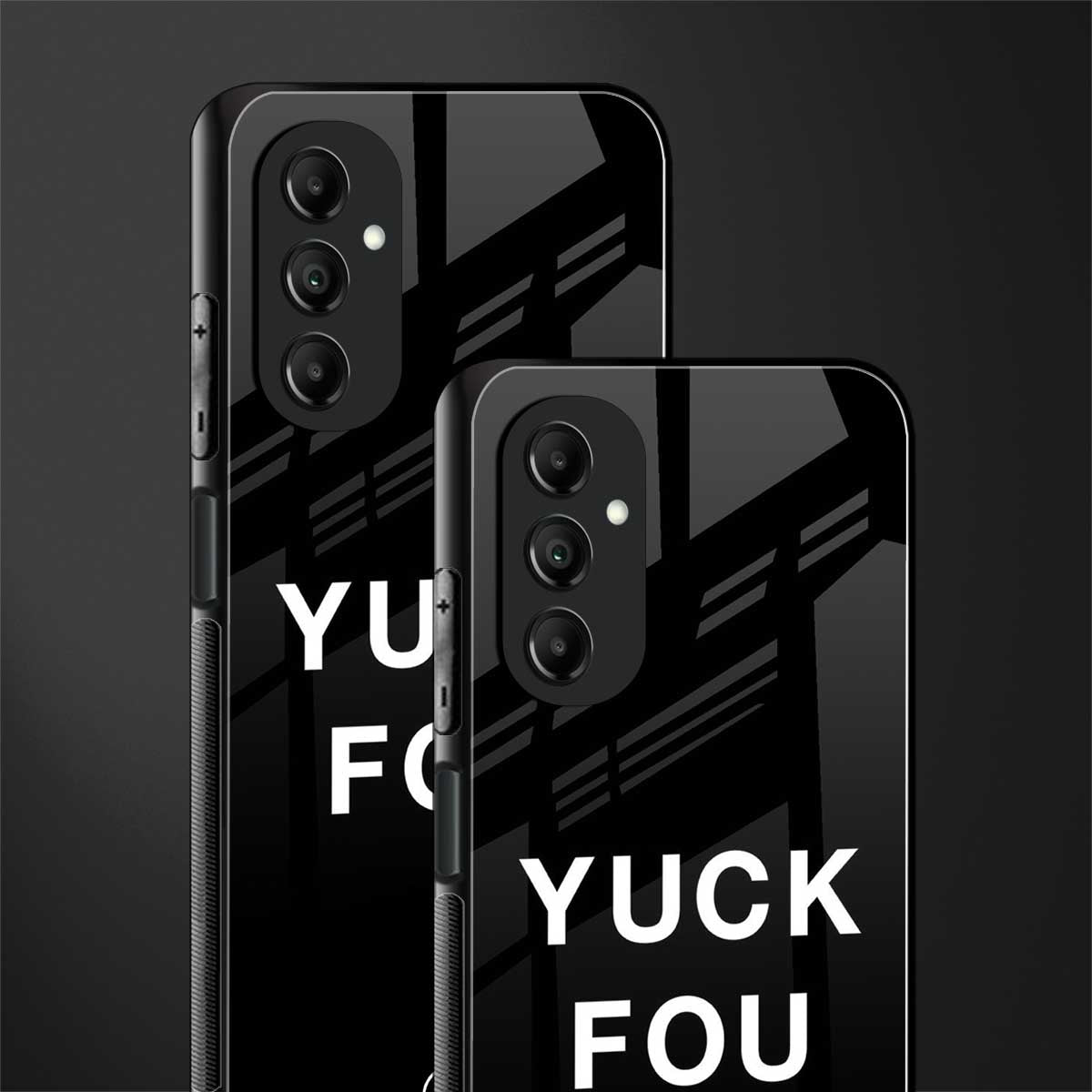 yuck fou back phone cover | glass case for samsung galaxy a14 5g