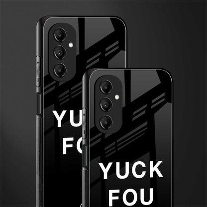 yuck fou back phone cover | glass case for samsung galaxy a14 5g
