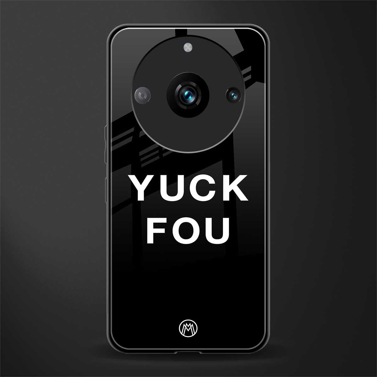 yuck fou back phone cover | glass case for realme 11 pro 5g