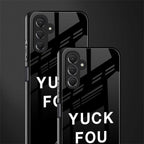 yuck fou back phone cover | glass case for samsun galaxy a24 4g