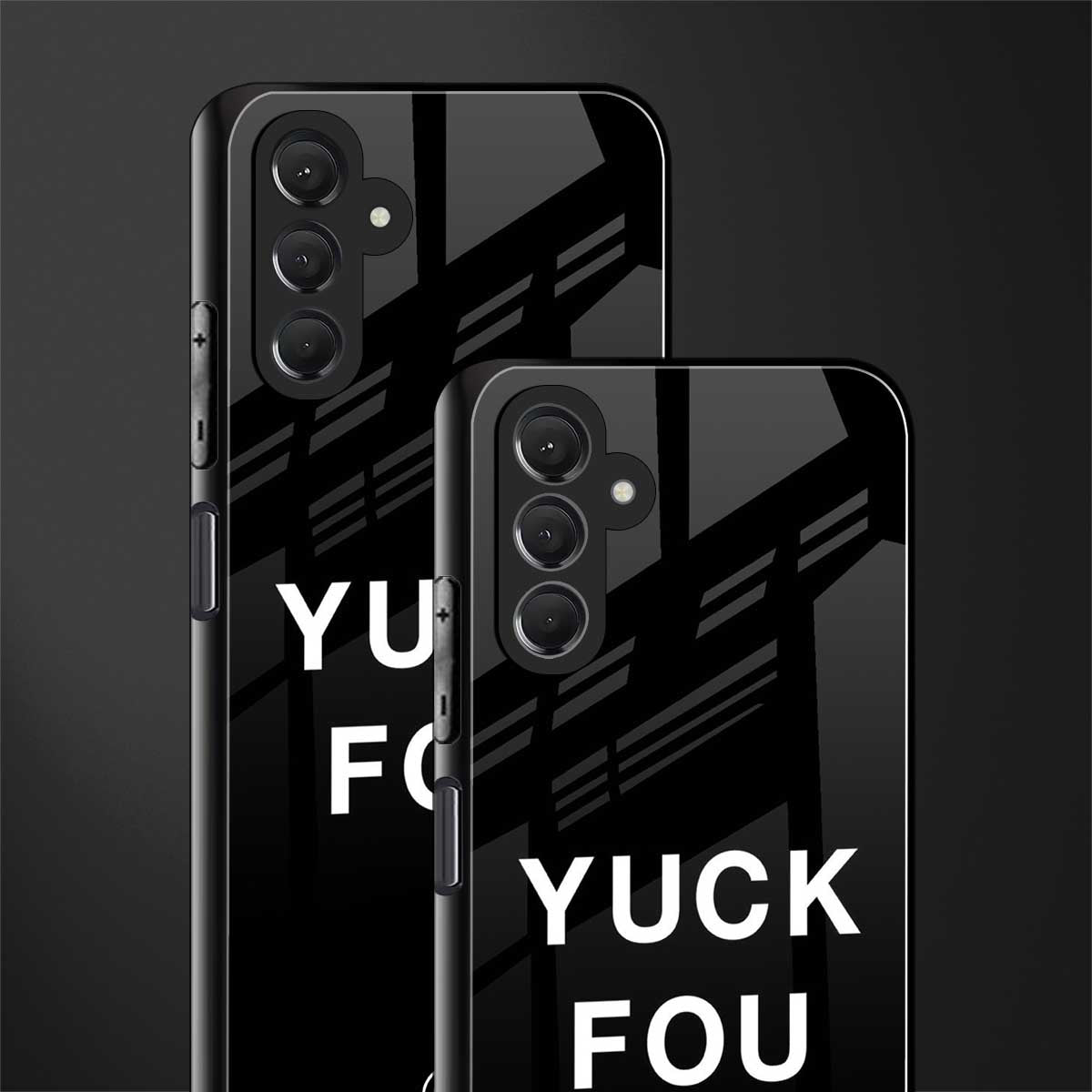 yuck fou back phone cover | glass case for samsun galaxy a24 4g