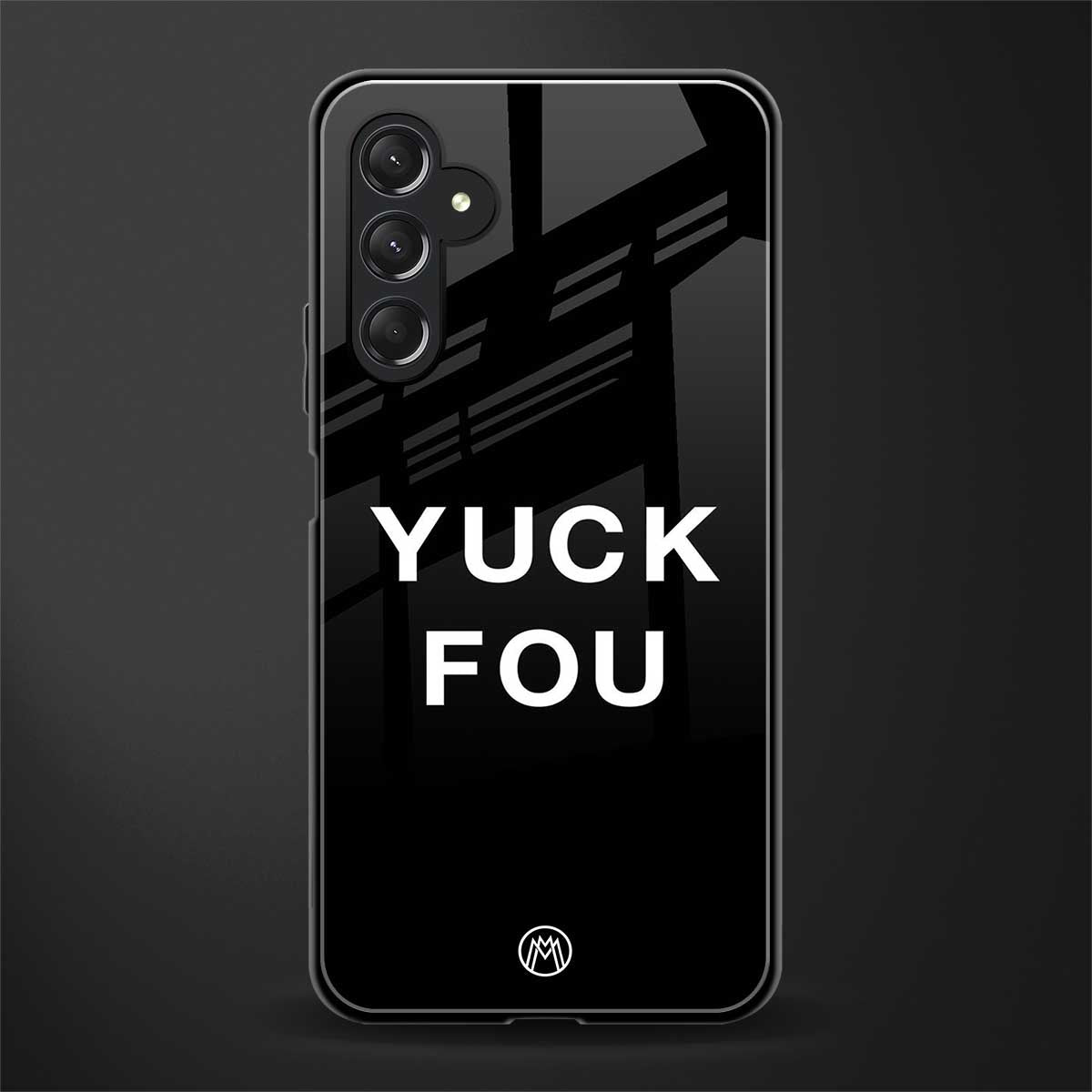 yuck fou back phone cover | glass case for samsun galaxy a24 4g