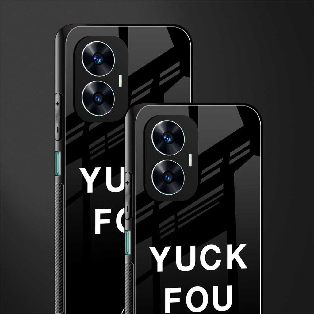 yuck fou back phone cover | glass case for realme c55
