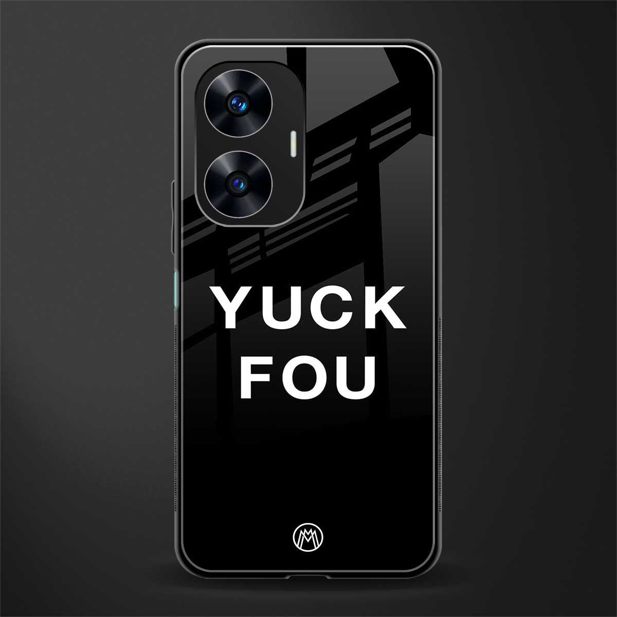 yuck fou back phone cover | glass case for realme c55