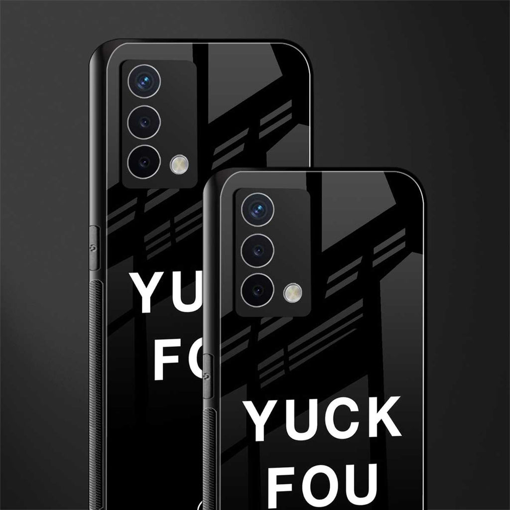 yuck fou back phone cover | glass case for oppo a74 4g