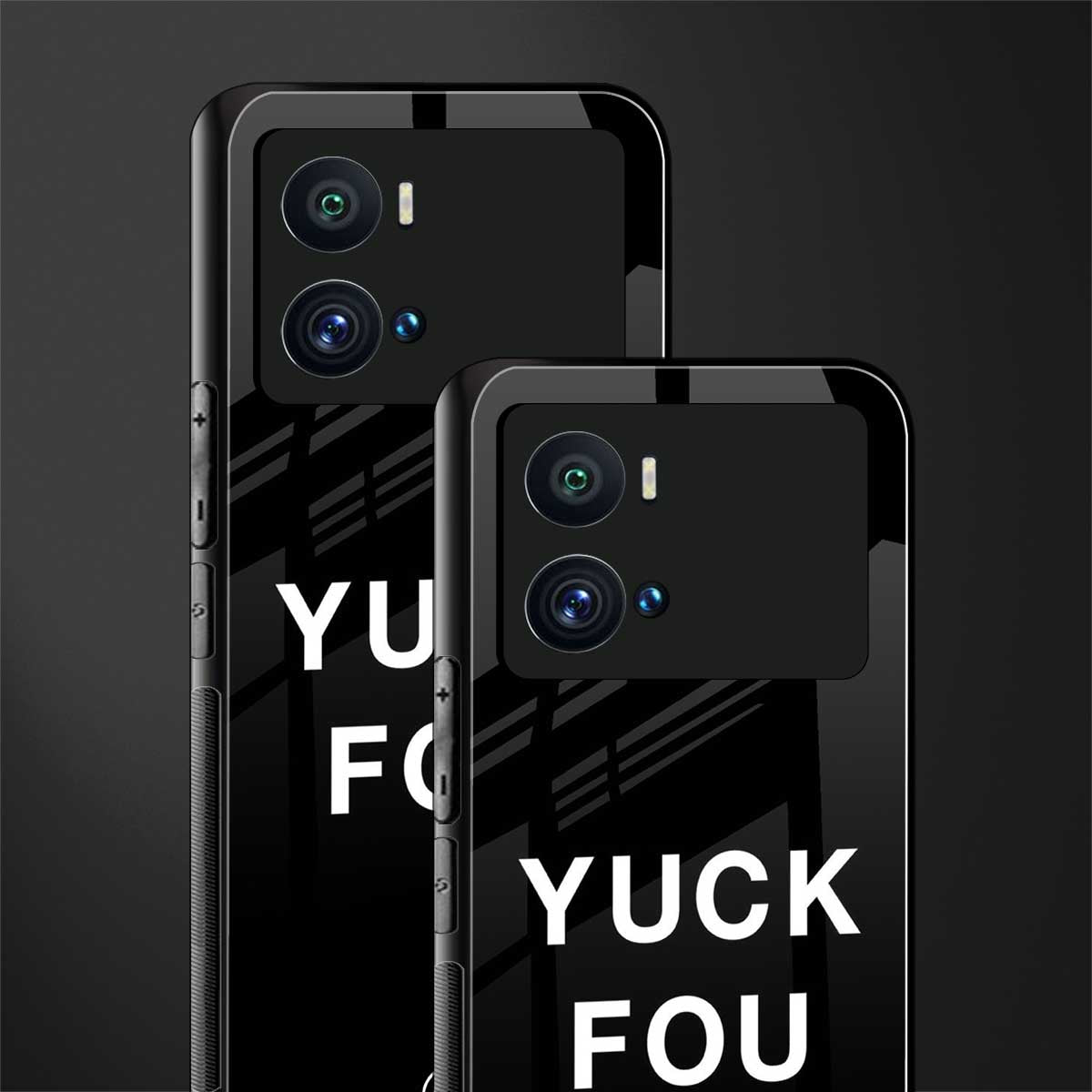 yuck fou back phone cover | glass case for iQOO 9 Pro